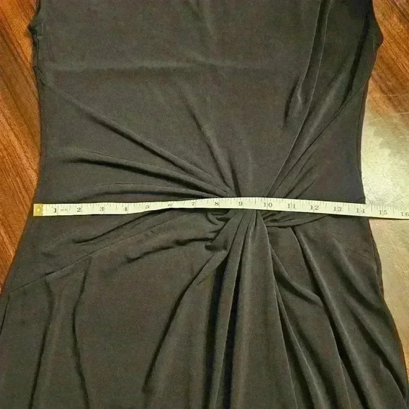 MICHAEL Michael Kors Black Midi Cap Sleeve Twist Waist Coctail Dress Sz S EUC - Picture 9 of 11